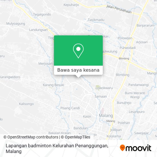 Peta Lapangan badminton Kelurahan Penanggungan