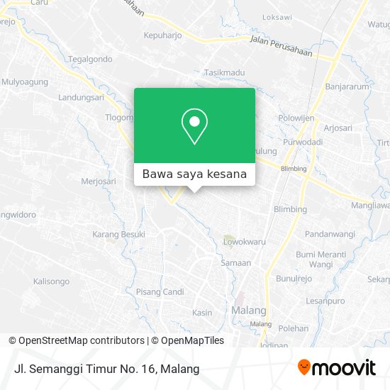 Peta Jl. Semanggi Timur No. 16
