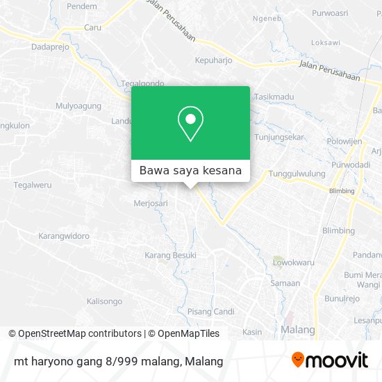 Peta mt haryono gang 8/999 malang