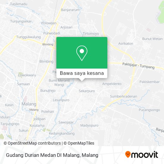Peta Gudang Durian Medan DI Malang