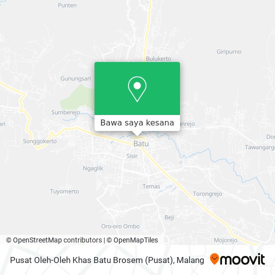 Peta Pusat Oleh-Oleh Khas Batu Brosem