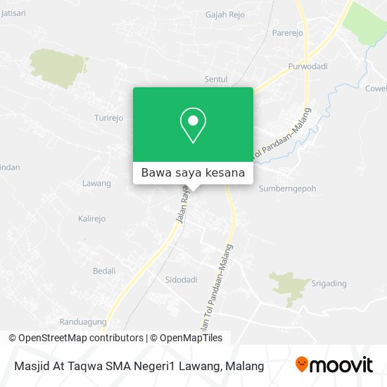 Peta Masjid At Taqwa SMA Negeri1 Lawang