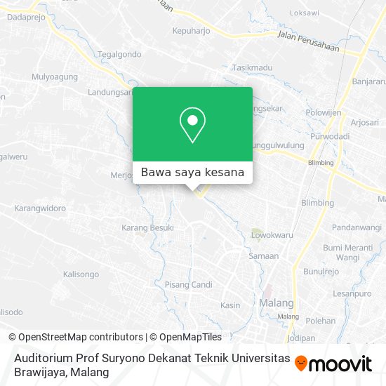 Peta Auditorium Prof Suryono Dekanat Teknik Universitas Brawijaya