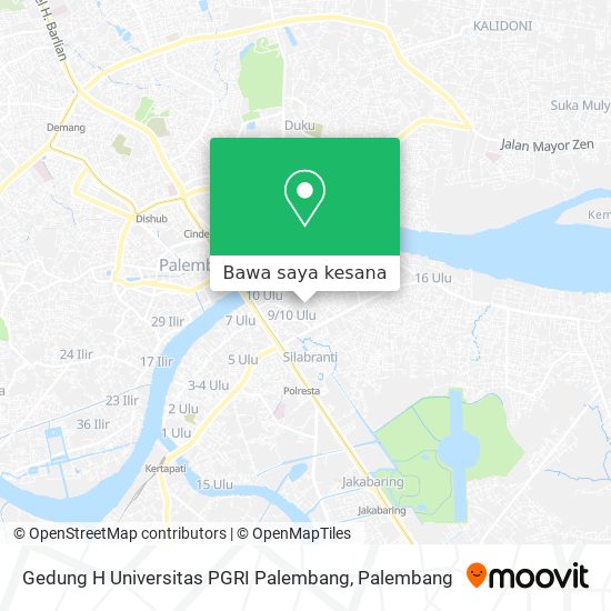 Peta Gedung H Universitas PGRI Palembang