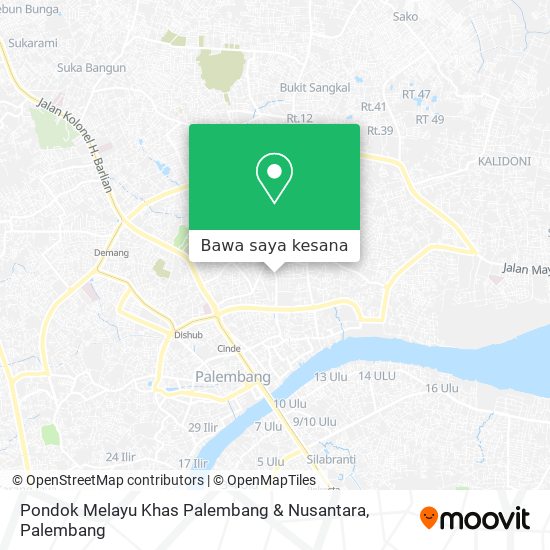 Peta Pondok Melayu Khas Palembang & Nusantara
