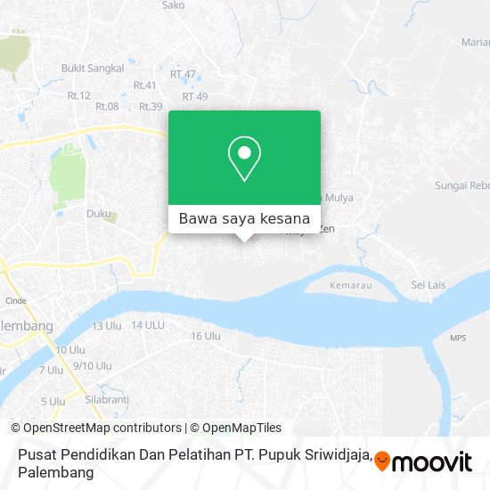 Peta Pusat Pendidikan Dan Pelatihan PT. Pupuk Sriwidjaja