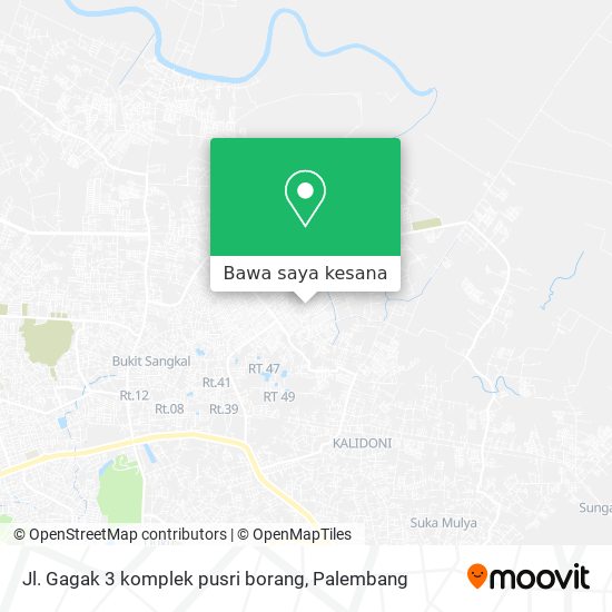 Peta Jl. Gagak 3 komplek pusri borang