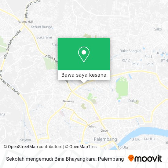 Peta Sekolah mengemudi Bina Bhayangkara