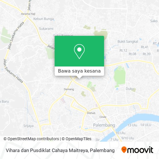 Peta Vihara dan Pusdiklat Cahaya Maitreya