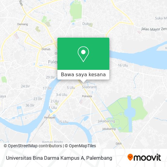 Peta Universitas Bina Darma Kampus A