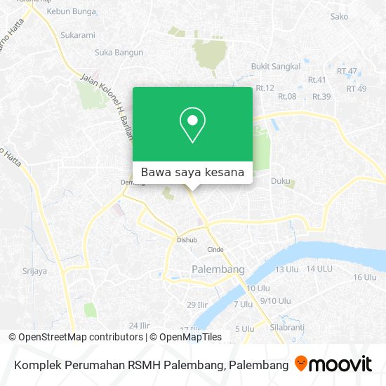 Peta Komplek Perumahan RSMH Palembang