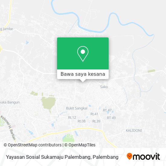 Peta Yayasan Sosial Sukamaju Palembang