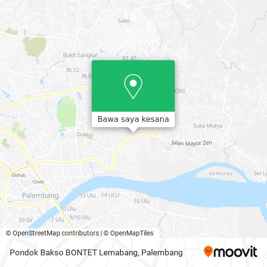 Peta Pondok Bakso BONTET Lemabang