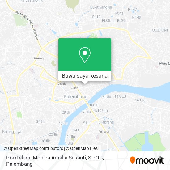 Peta Praktek dr. Monica Amalia Susanti, S.pOG