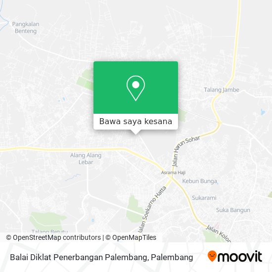 Peta Balai Diklat Penerbangan Palembang