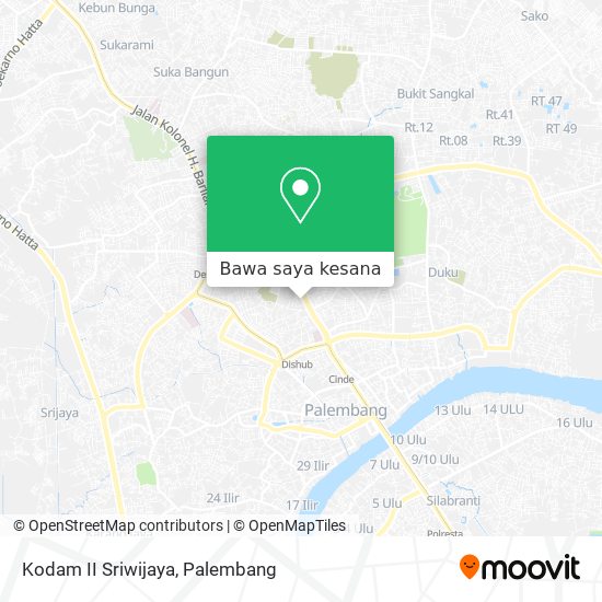 Peta Kodam II Sriwijaya