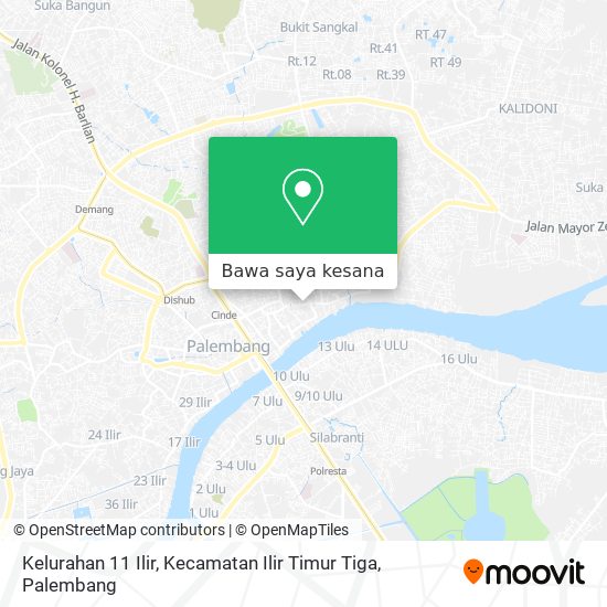Peta Kelurahan 11 Ilir, Kecamatan Ilir Timur Tiga