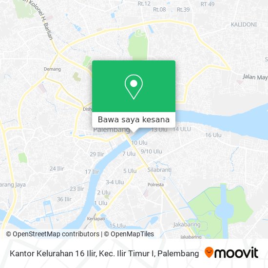 Peta Kantor Kelurahan 16 Ilir, Kec. Ilir Timur I