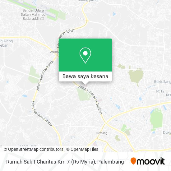 Peta Rumah Sakit Charitas Km 7 (Rs Myria)