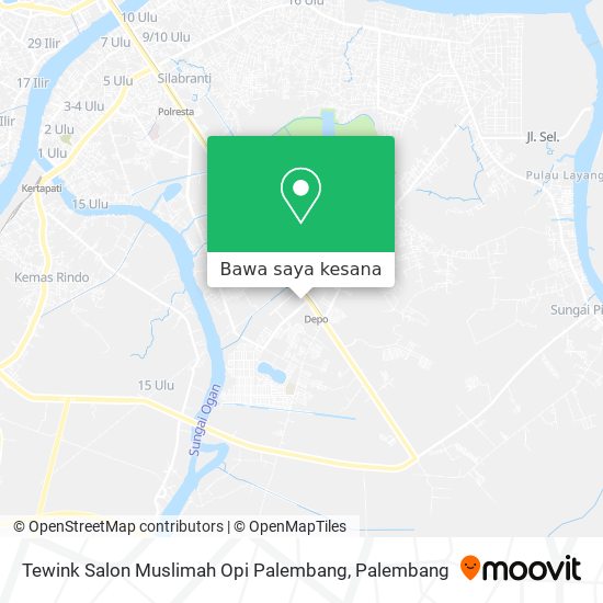 Peta Tewink Salon Muslimah Opi Palembang