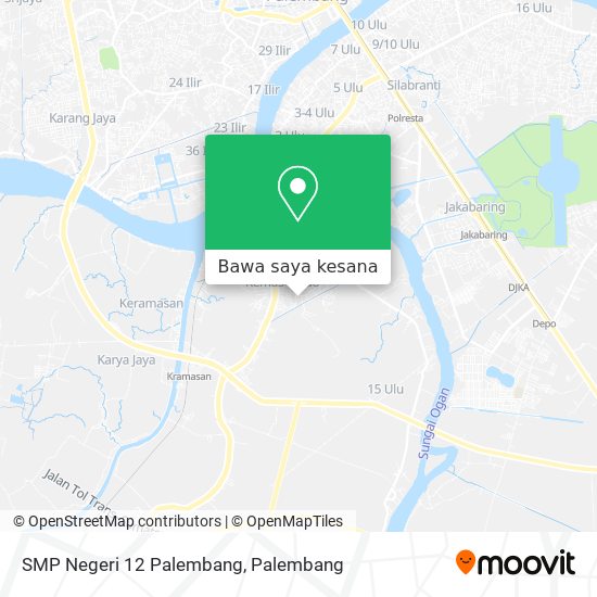 Peta SMP Negeri 12 Palembang