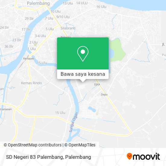 Peta SD Negeri 83 Palembang