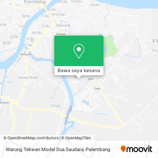 Peta Warung Tekwan Model Dua Saudara