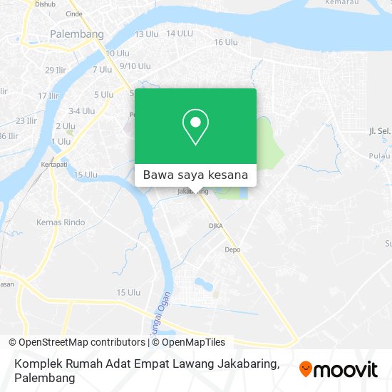 Peta Komplek Rumah Adat Empat Lawang Jakabaring