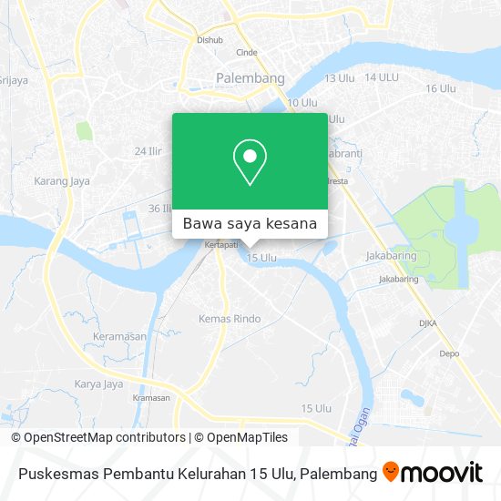 Peta Puskesmas Pembantu Kelurahan 15 Ulu