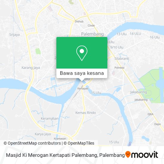 Peta Masjid Ki Merogan Kertapati Palembang
