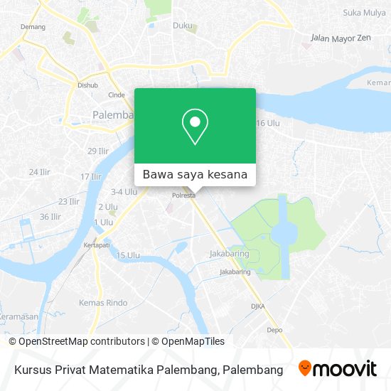 Peta Kursus Privat Matematika Palembang