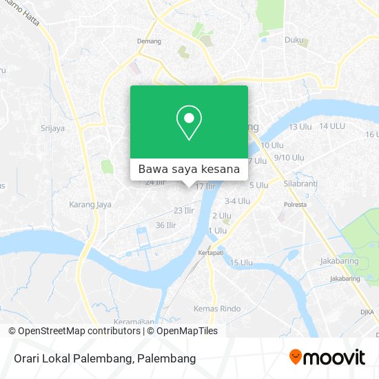 Peta Orari Lokal Palembang