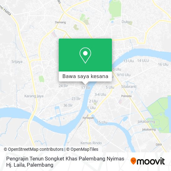 Peta Pengrajin Tenun Songket Khas Palembang Nyimas Hj. Laila