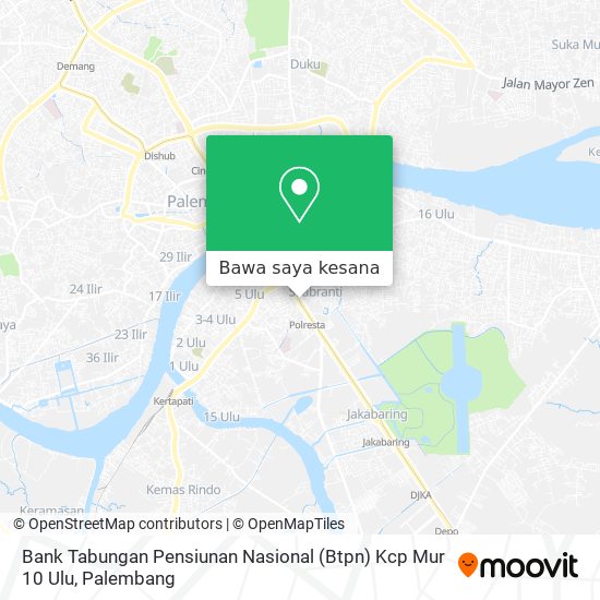 Peta Bank Tabungan Pensiunan Nasional (Btpn) Kcp Mur 10 Ulu