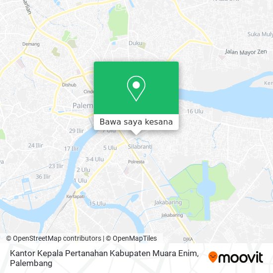 Peta Kantor Kepala Pertanahan Kabupaten Muara Enim