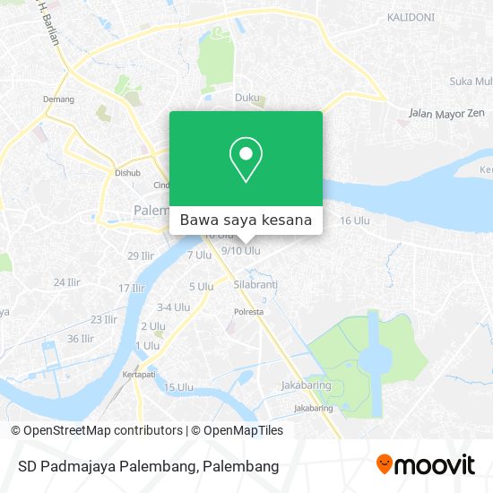 Peta SD Padmajaya Palembang
