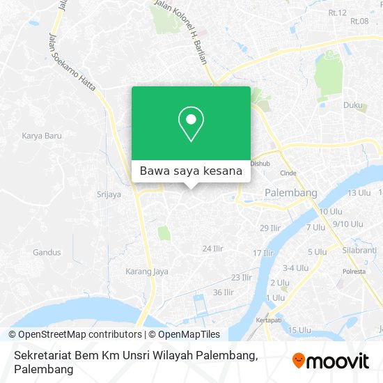 Peta Sekretariat Bem Km Unsri Wilayah Palembang