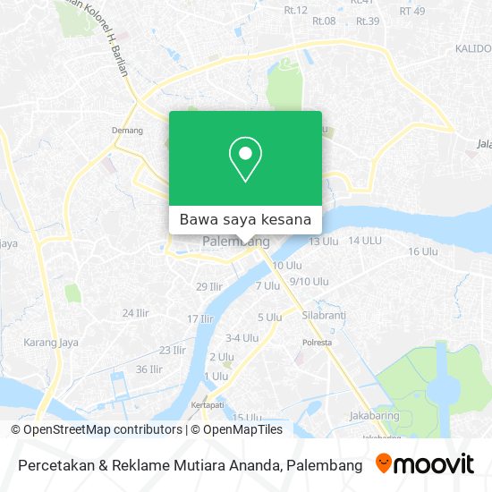 Peta Percetakan & Reklame Mutiara Ananda