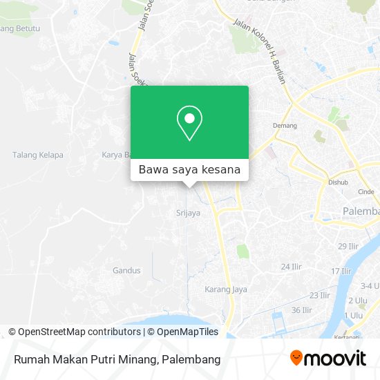 Peta Rumah Makan Putri Minang