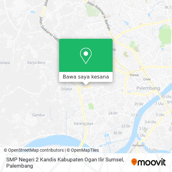 Peta SMP Negeri 2 Kandis Kabupaten Ogan Ilir Sumsel