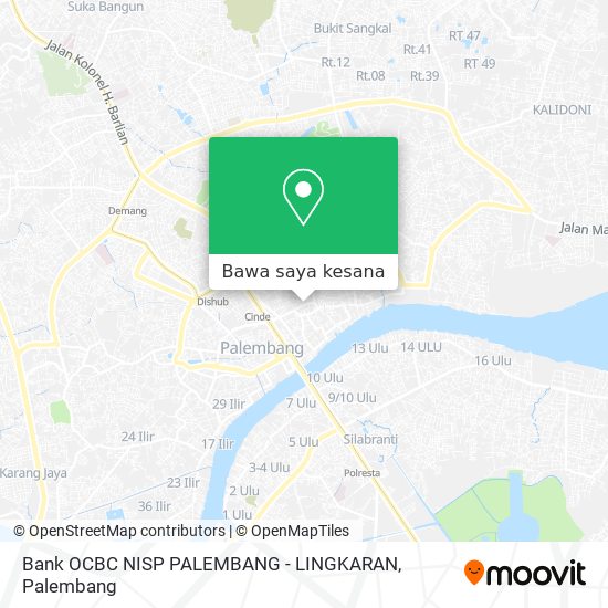 Peta Bank OCBC NISP PALEMBANG - LINGKARAN