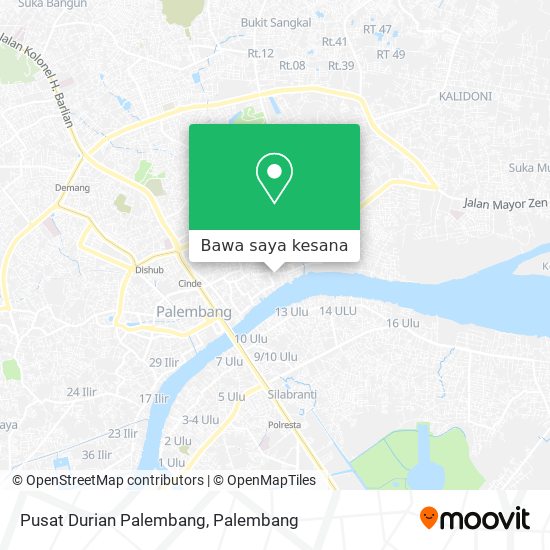 Peta Pusat Durian Palembang