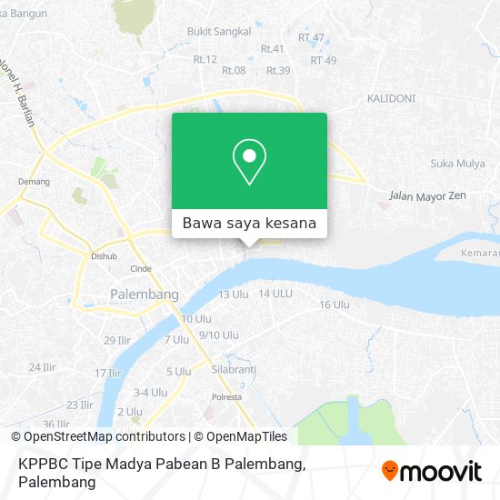 Peta KPPBC Tipe Madya Pabean B Palembang