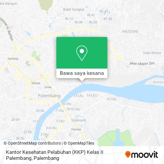 Peta Kantor Kesehatan Pelabuhan (KKP) Kelas II Palembang