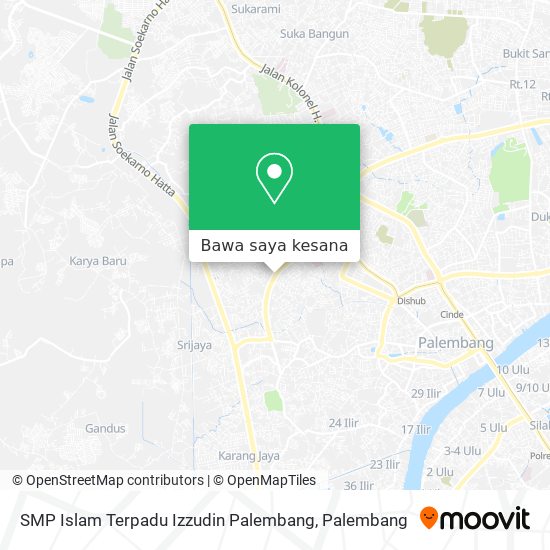 Peta SMP Islam Terpadu Izzudin Palembang