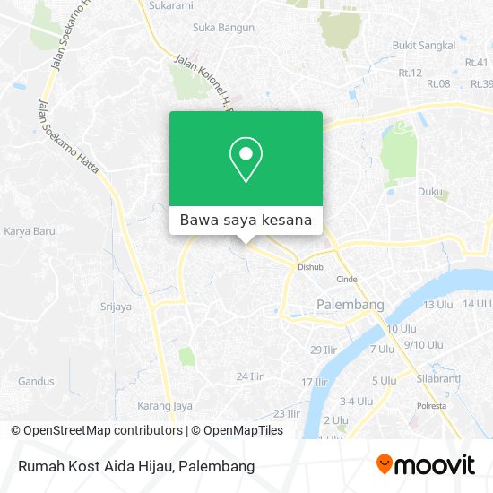 Peta Rumah Kost Aida Hijau