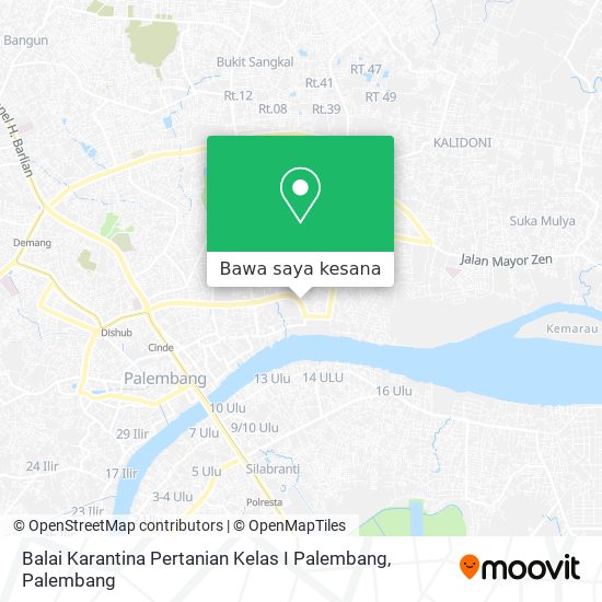 Peta Balai Karantina Pertanian Kelas I Palembang