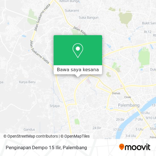 Peta Penginapan Dempo 15 Ilir