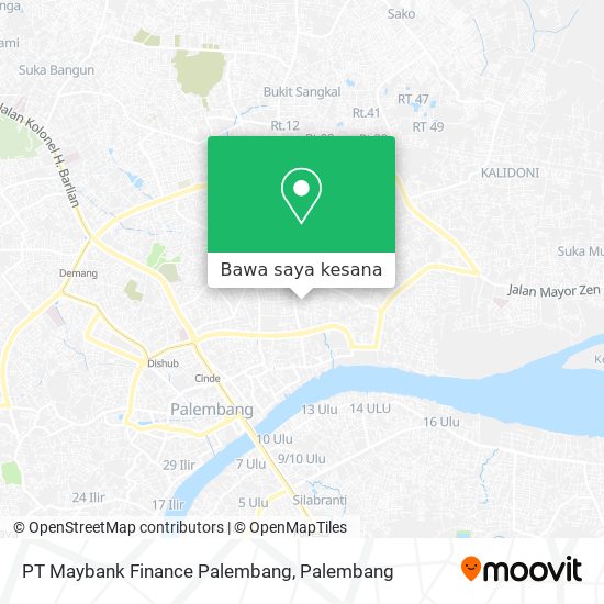 Peta PT Maybank Finance Palembang