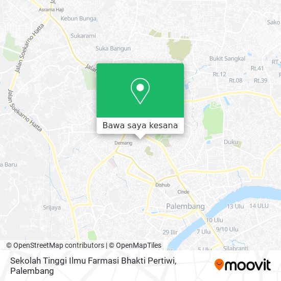 Peta Sekolah Tinggi Ilmu Farmasi Bhakti Pertiwi